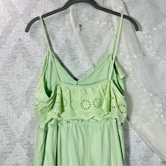 NWT Zara Mint green eyelet maxi dress size M - Picture 7 of 10